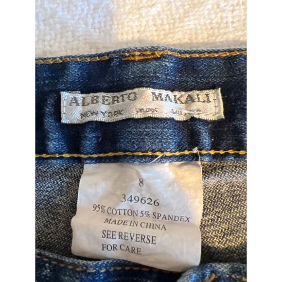 Alberto Makali Jeans Women’s Size 8 Blue Stretch Denim Straight Leg Pants - Picture 2 of 7
